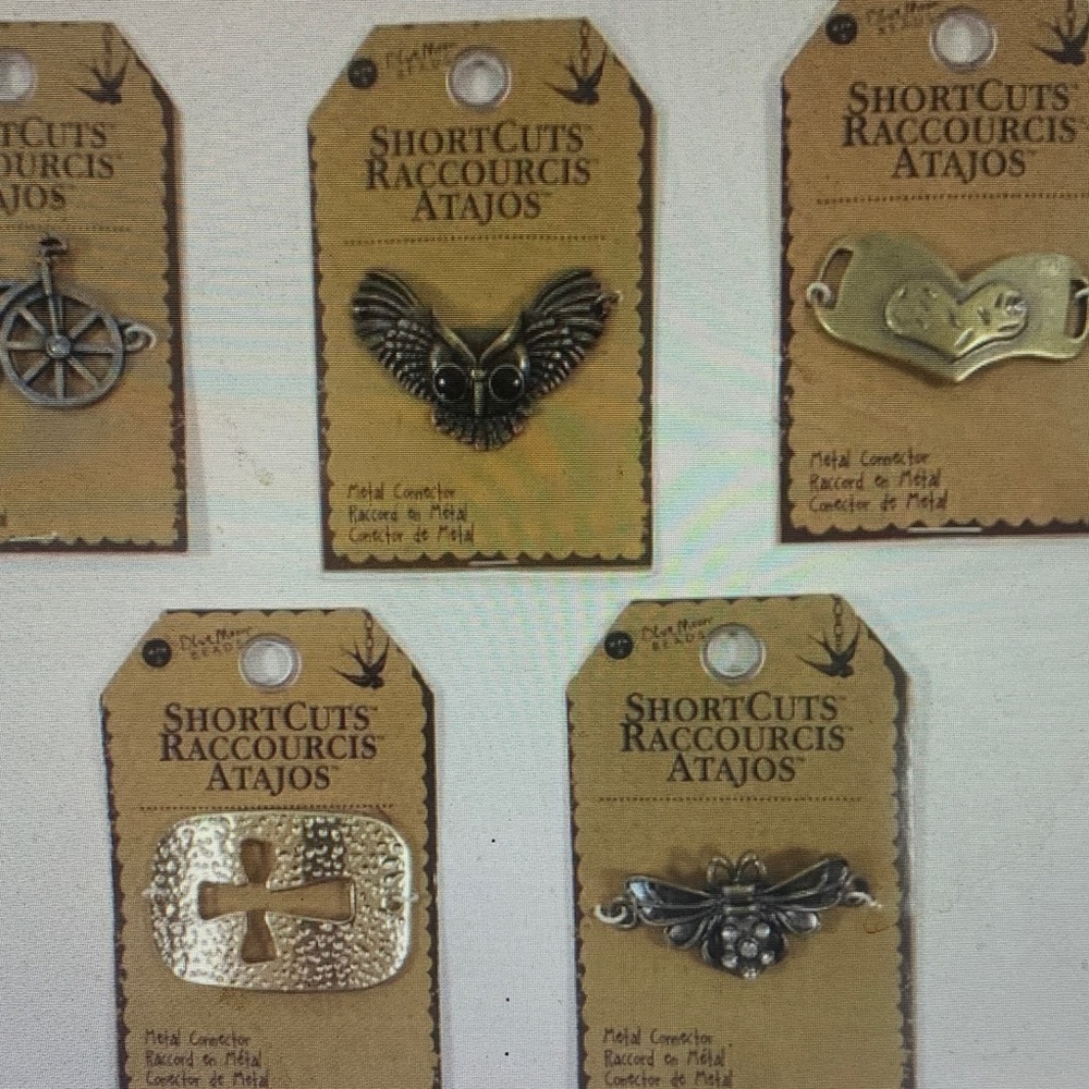 Metal Connector Pack - Silver and Gold Decorative Charms